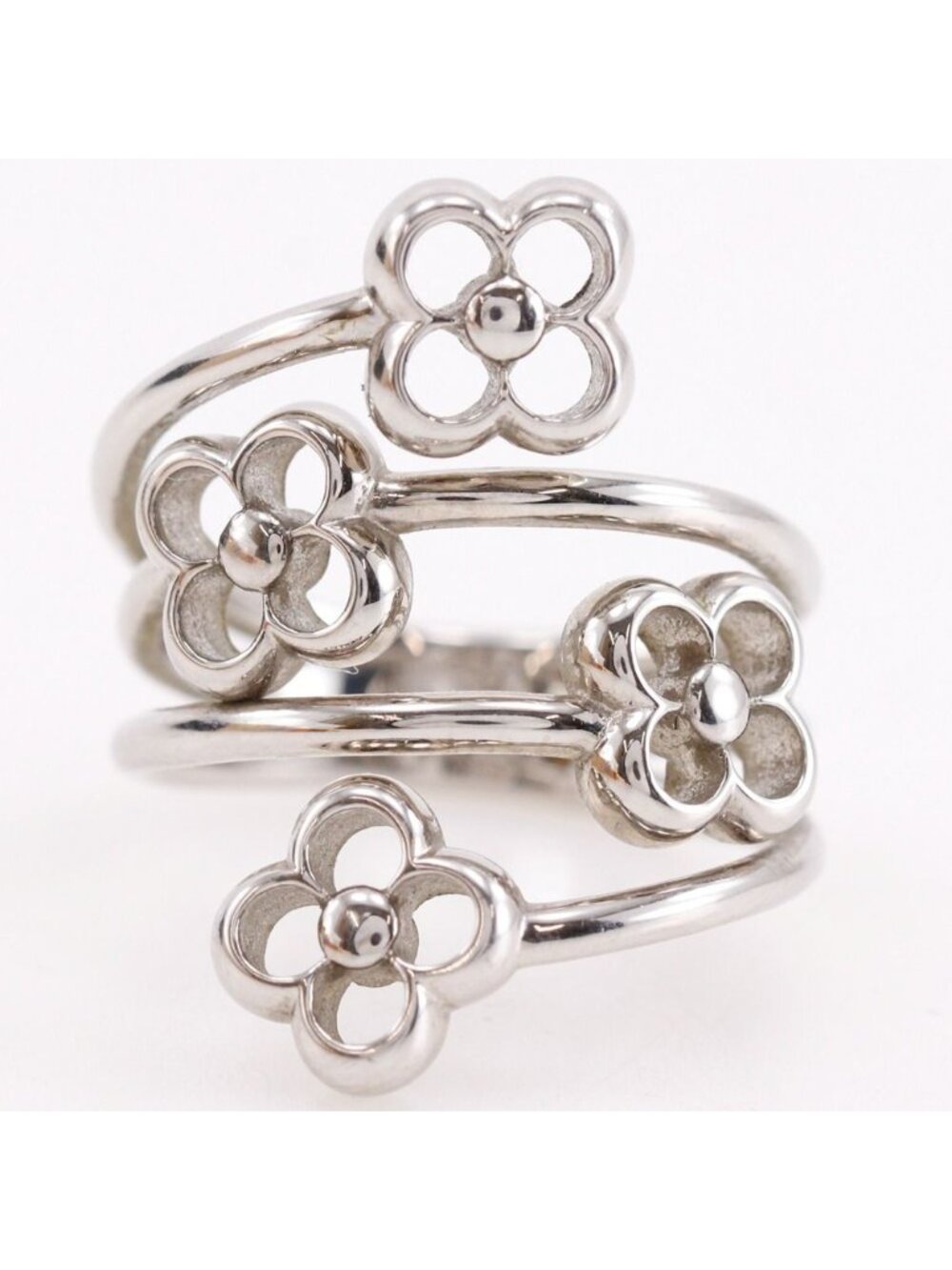Louis Vuitton Ring Flower Full Metal Silver - Picture 5 of 11